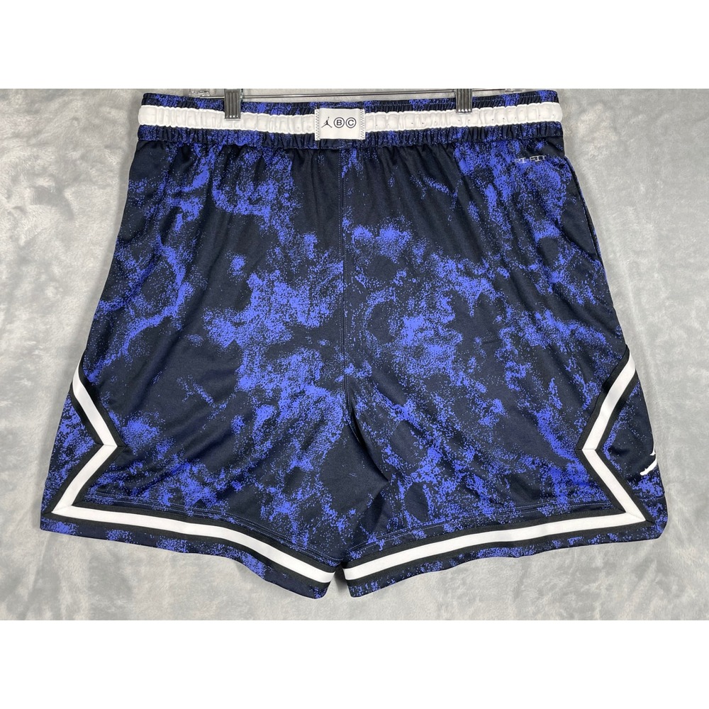 Jordan Breakfast Club Mens XXL Basketball Shorts Blue Black Wash Jumpman Mesh - Picture 6 of 10